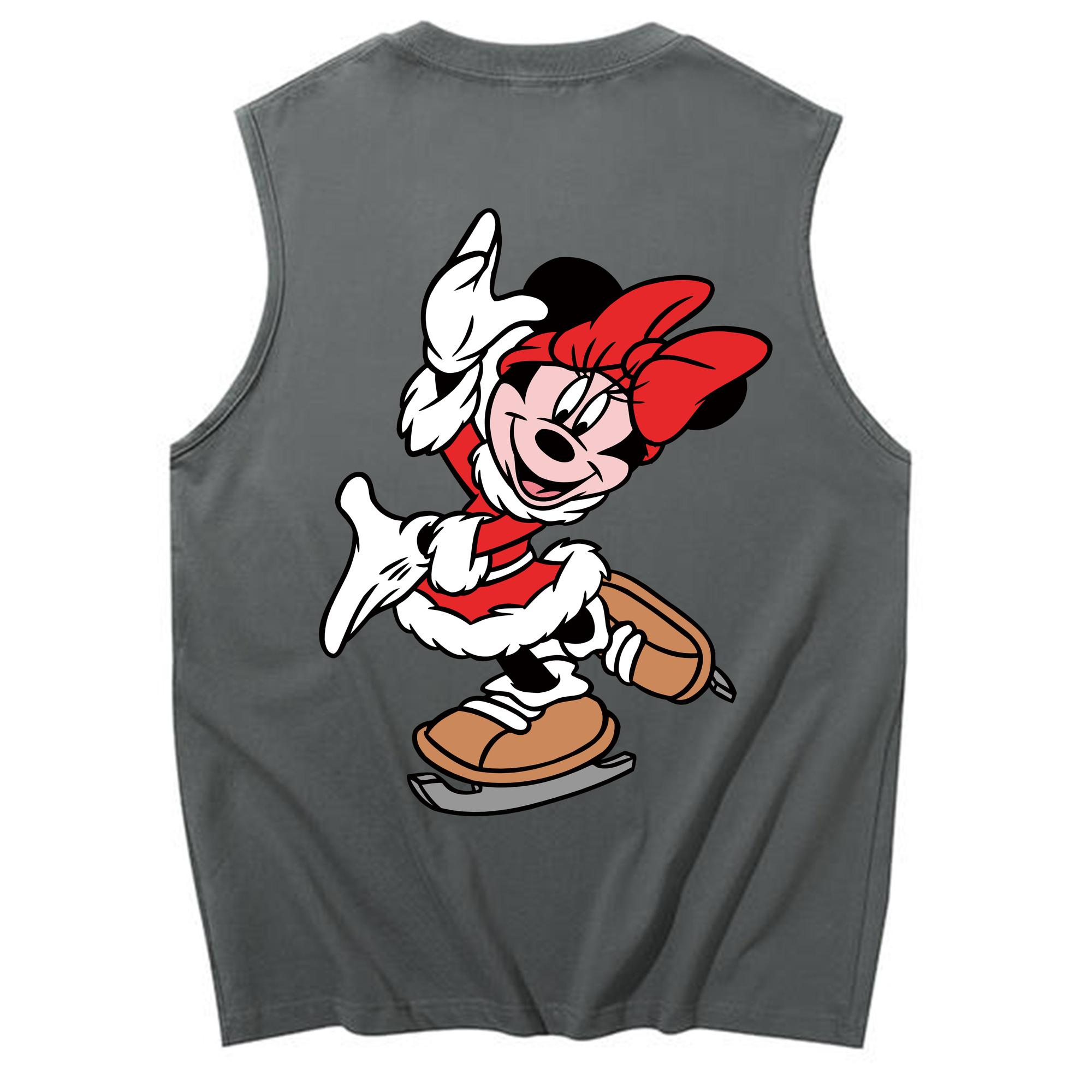 ミッキーマウス Mickey Mouse コットン100％タンクトップ（背面プリント）